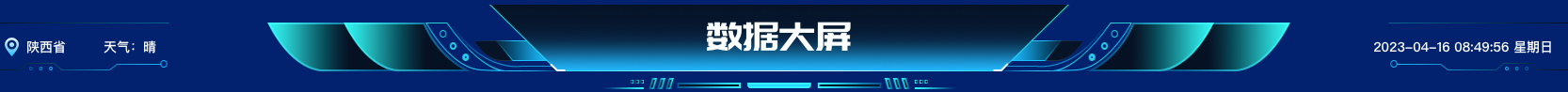vue3 数据可视化大屏顶部组件-固废全过程