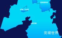 echarts呼和浩特市玉泉区geoJson地图局部颜色渐变效果实例