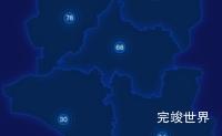 echarts呼和浩特市托克托县geoJson地图圆形波纹状气泡图代码演示