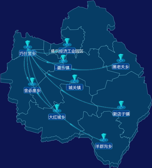 和林格尔县geoJson地图渲染实例