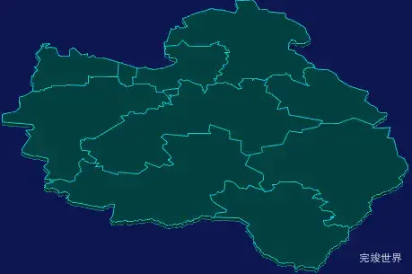 threejs呼和浩特市和林格尔县geoJson地图3d地图