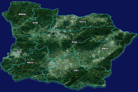 threejs呼和浩特市清水河县geoJson地图3d地图自定义贴图加CSS3D标签