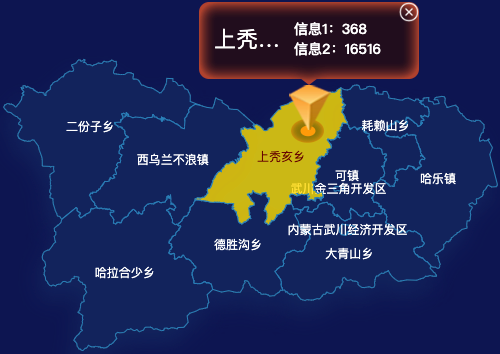 武川县geoJson地图渲染实例