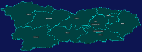 threejs呼和浩特市武川县geoJson地图3d地图CSS3D标签