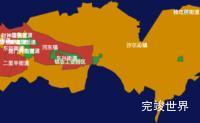 echarts包头市东河区geoJson地图定义颜色效果实例