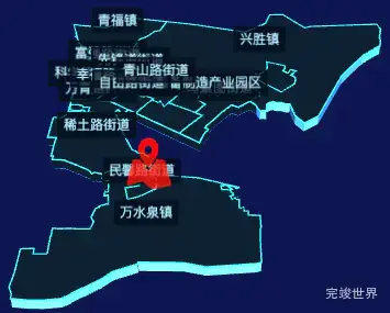 echarts包头市青山区geoJson地图3d地图自定义图标