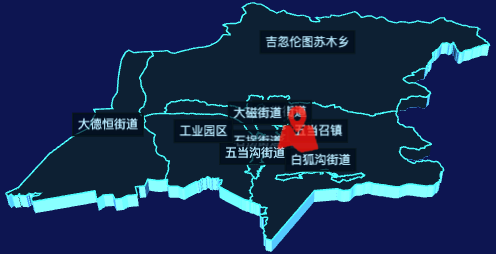 echarts包头市石拐区geoJson地图3d地图自定义图标