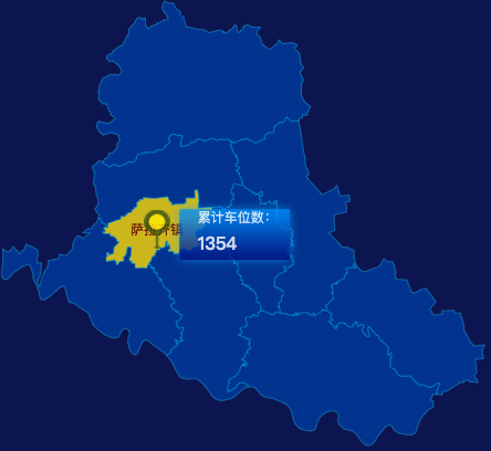 echarts包头市土默特右旗geoJson地图点击地图插小旗