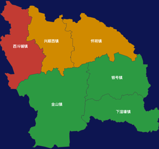 echarts包头市固阳县geoJson地图定义颜色