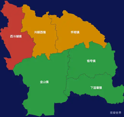 echarts包头市固阳县geoJson地图定义颜色