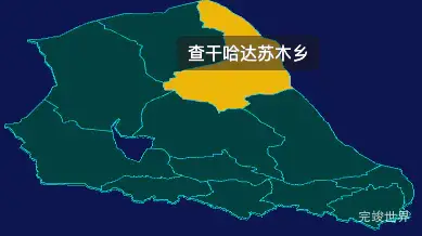 threejs包头市达尔罕茂明安联合旗geoJson地图3d地图鼠标移入显示标签并高亮