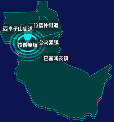 threejs乌海市海南区geoJson地图3d地图添加旋转棱锥