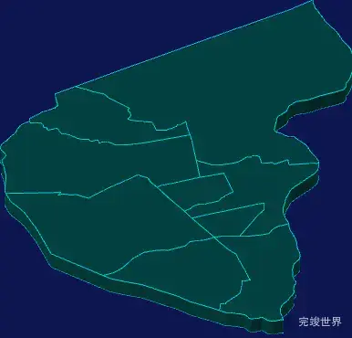 threejs乌海市乌达区geoJson地图3d地图