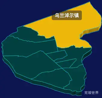 threejs乌海市乌达区geoJson地图3d地图鼠标移入显示标签并高亮