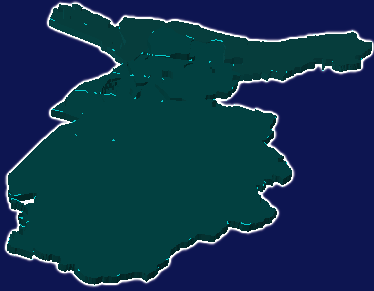 threejs赤峰市红山区geoJson地图3d地图添加描边效果