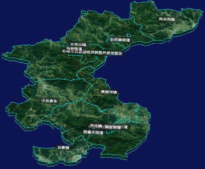 threejs赤峰市元宝山区geoJson地图3d地图自定义贴图加CSS3D标签