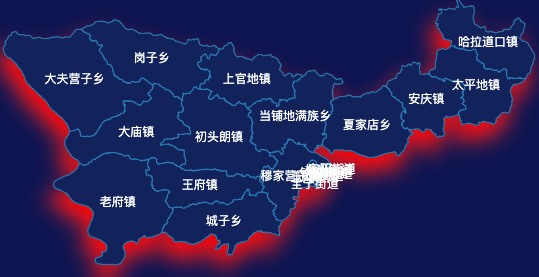 echarts赤峰市松山区geoJson地图阴影