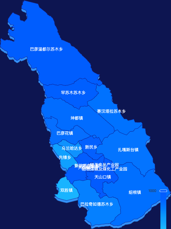 echarts赤峰市阿鲁科尔沁旗geoJson地图 visualMap控制地图颜色