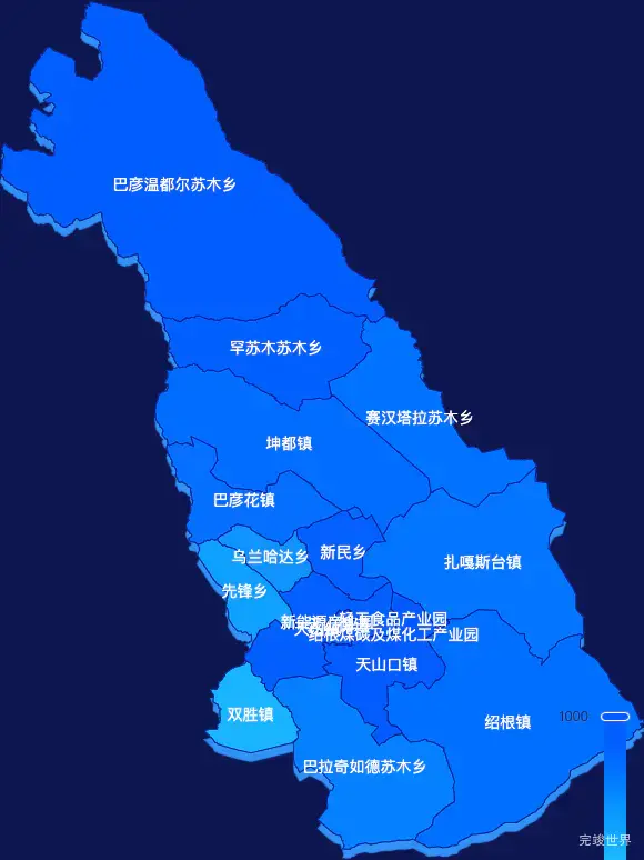 echarts赤峰市阿鲁科尔沁旗geoJson地图 visualMap控制地图颜色