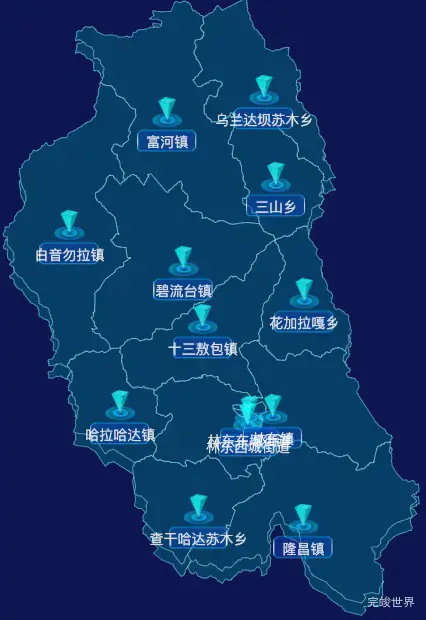 echarts赤峰市巴林左旗geoJson地图点击跳转到指定页面