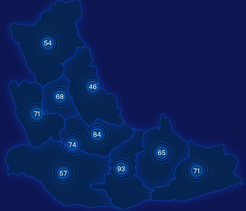 echarts赤峰市巴林右旗geoJson地图水滴状气泡图