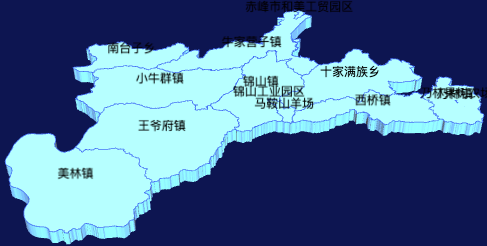 echarts赤峰市喀喇沁旗geoJson地图3d地图
