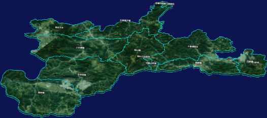 threejs赤峰市喀喇沁旗geoJson地图3d地图自定义贴图加CSS3D标签