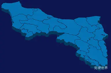 echarts通辽市科尔沁左翼中旗geoJson地图3d地图实例旋转动画