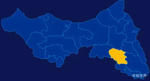 echarts通辽市科尔沁左翼中旗geoJson地图区域闪烁