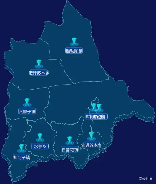 echarts通辽市库伦旗geoJson地图点击跳转到指定页面