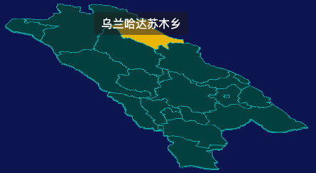 threejs通辽市扎鲁特旗geoJson地图3d地图鼠标移入显示标签并高亮