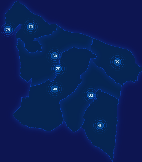 echarts鄂尔多斯市鄂托克旗geoJson地图圆形波纹状气泡图