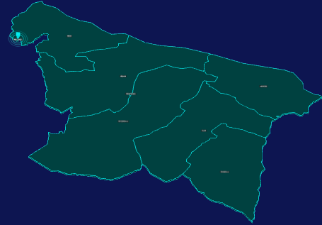 threejs鄂尔多斯市鄂托克旗geoJson地图3d地图添加旋转棱锥