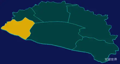 threejs鄂尔多斯市杭锦旗geoJson地图3d地图指定区域闪烁