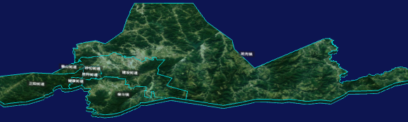 threejs呼伦贝尔市海拉尔区geoJson地图3d地图自定义贴图加CSS3D标签