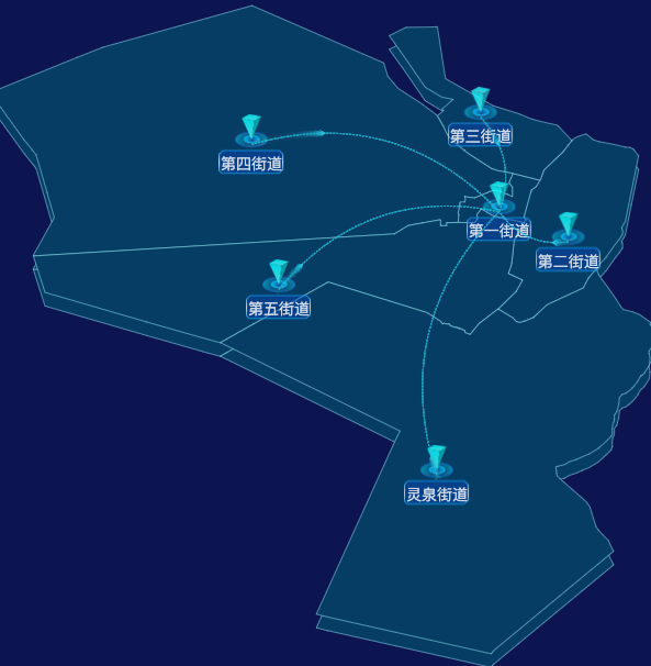 echarts呼伦贝尔市扎赉诺尔区geoJson地图label样式自定义