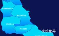 echarts呼伦贝尔市新巴尔虎左旗geoJson地图局部颜色渐变效果