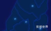 echarts呼伦贝尔市新巴尔虎右旗geoJson地图圆形波纹状气泡图效果