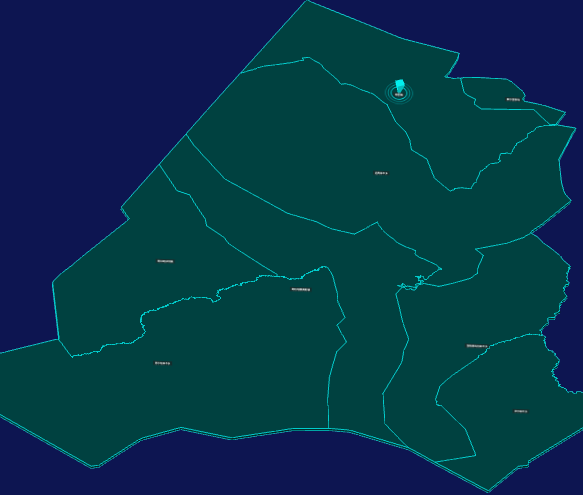 threejs呼伦贝尔市新巴尔虎右旗geoJson地图3d地图添加旋转棱锥