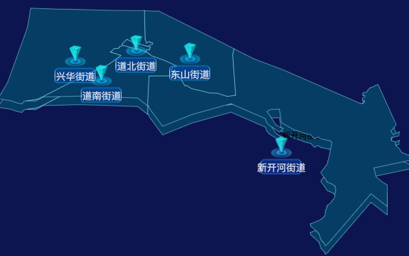 echarts呼伦贝尔市满洲里市geoJson地图点击跳转到指定页面