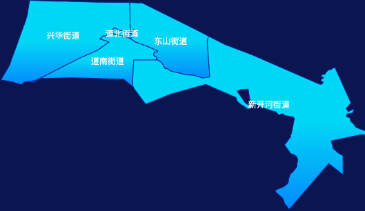 echarts呼伦贝尔市满洲里市geoJson地图局部颜色渐变