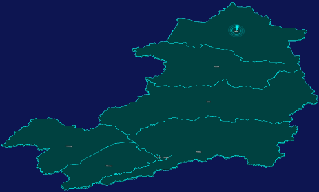 threejs呼伦贝尔市根河市geoJson地图3d地图添加旋转棱锥