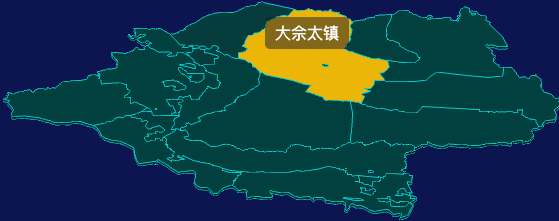 threejs巴彦淖尔市乌拉特前旗geoJson地图3d地图鼠标移入显示标签并高亮