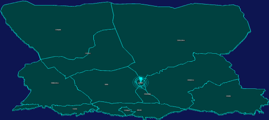 threejs巴彦淖尔市乌拉特中旗geoJson地图3d地图添加旋转棱锥