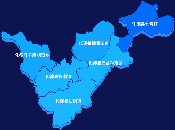 echarts乌兰察布市化德县geoJson地图 visualMap控制地图颜色