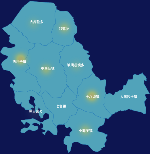 echarts乌兰察布市商都县geoJson地图热力图