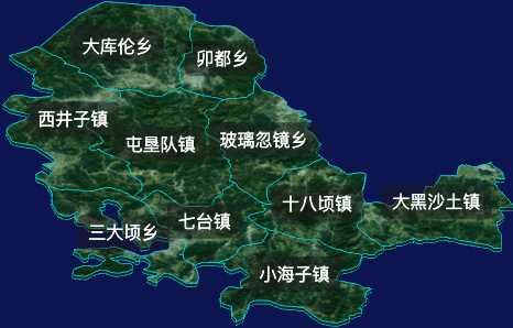 threejs乌兰察布市商都县geoJson地图3d地图自定义贴图加CSS2D标签