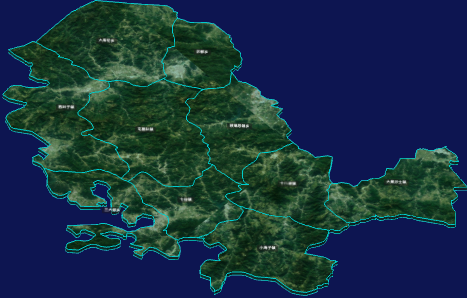 threejs乌兰察布市商都县geoJson地图3d地图自定义贴图加CSS3D标签