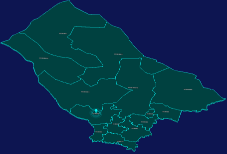 threejs乌兰察布市四子王旗geoJson地图3d地图添加旋转棱锥