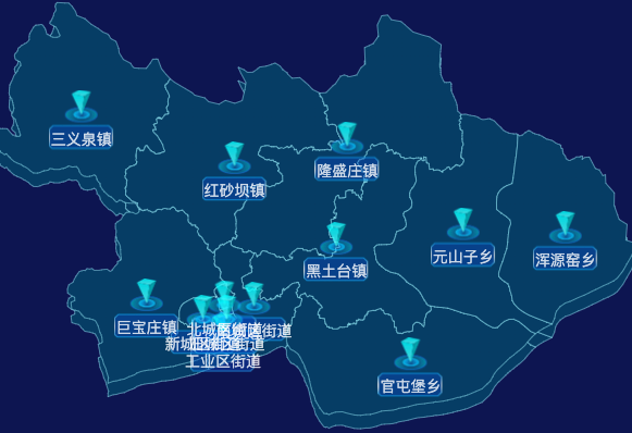 echarts乌兰察布市丰镇市geoJson地图点击跳转到指定页面